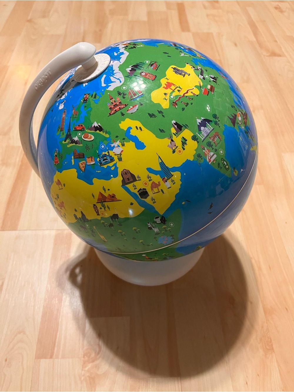 Interactive Kids Learning Globe - Blue, Green & Yellow